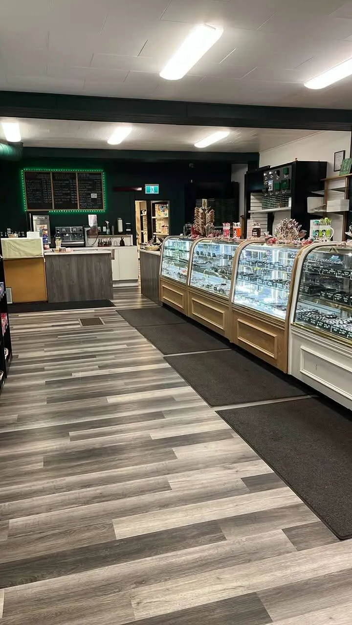 Handmade chocolates on display at Sweet Gestures Chocolate Shoppe